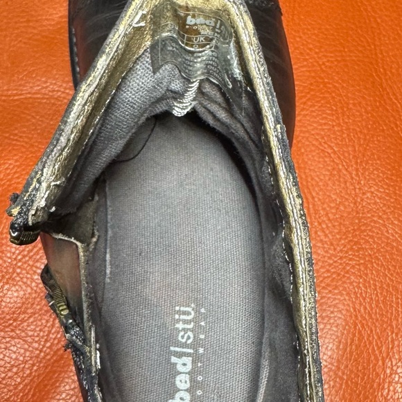 Bed Stu Burst Boots Mens 10 Brown Leather Ankle Zip Square Toe - Picture 6 of 7